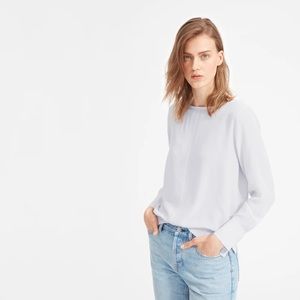 Everlane Boatneck Lavender Silk Blouse